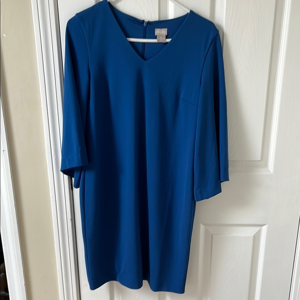 Chico's Deep Blue V-Neck Blouse